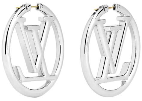 louis vuitton earrings hoops silver